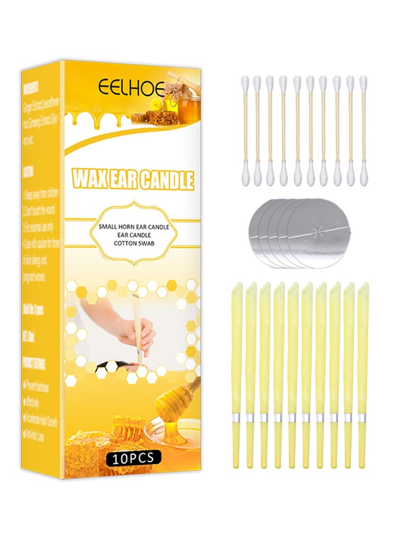 إيلهو شموع الأذن العطرية – لتنظيف شمع الأذن والاسترخاء والعناية، بشكل بوق مع سدادات قطنية - Image 1
