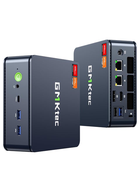 كمبيوتر مكتبي صغير الحجم للغاية للألعاب، Windows 11 Pro، NucBox K6 AMD Ryzen 7 7840HS Dual NIC LAN 2.5 جيجابت في الثانية كمبيوتر مكتبي، 32 جيجا DDR5 (16 جيجا*2) 1 تيرابايت PCIe4.0 SSD، USB4.0، HDMI، DP، USB-C، WiFi 6E، بريتيش تيليكوم 5.2