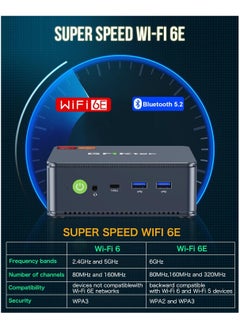 GMKtec Desktop Ultracompact Mini PC Gaming, Windows 11 Pro, NucBox K6 AMD Ryzen 7 7840HS Dual NIC LAN 2.5Gbps Desktop Computer, 32GB DDR5 (16GB*2) 1TB PCIe4.0 SSD, USB4.0, HDMI, DP, USB-C, WiFi 6E, BT 5.2  - Image 5