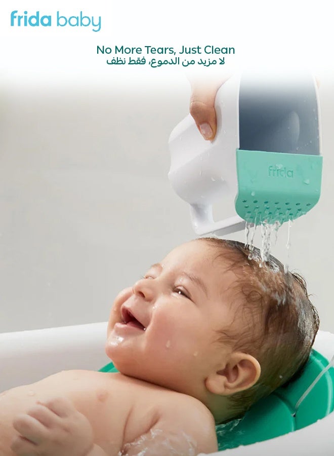 Control The Flow Rinser | Dual-Flow Bath Pitcher | Gentle Rain & Waterfall Effect | Soft Spout Protects Eyes & Ears | Easy Grip Handle for Newborns & Toddlers