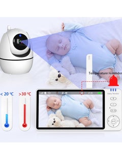 Bebiland Baby Monitor, 5 Inch Sreen with Night Vision, 720p Video Baby Monitor with Camera and Audio, Vox, 2-Way Talk, 8 Lullabies and 300m Range No Wifi  - Image 4
