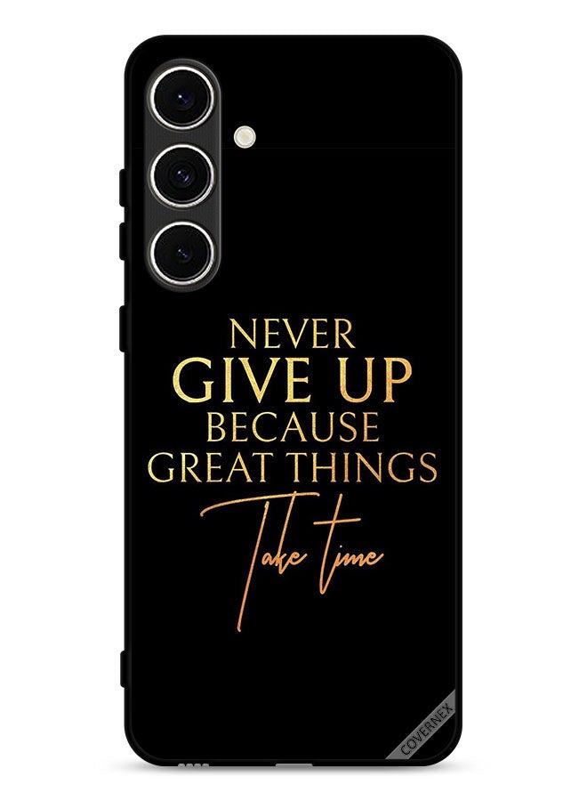 Covernex Samsung Galaxy M56 5G Protective Case Cover Never Give Up Because Great Things Take Time - Image 1