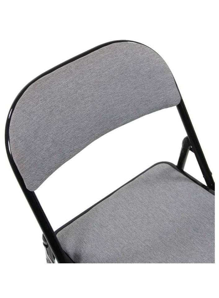 ECVV ECVVÂ® 4 Pieces Folding Padded Chair With Backrest, Folding Chair, Functional Portable Chair For | Indoor, Outdoor | Home | Dining | Office | Event Party Two Colours - Image 3