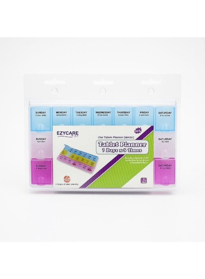 EzyCare EC THREE-A-DAY WEEKLY TABLET PLANNER