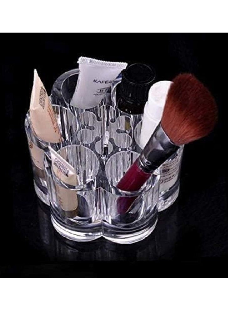 Generic Acrylic Makeup and Lipstick Storage Organizer - 7 Individual Slot Makeup Brush Holder for Organizing Brushes, Nail Polish, Essential Oils, Eyeshadow Pencils - Image 2