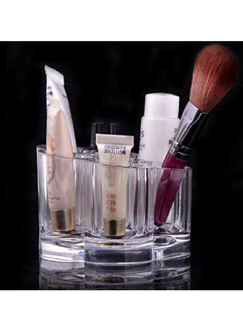 Generic Acrylic Makeup and Lipstick Storage Organizer - 7 Individual Slot Makeup Brush Holder for Organizing Brushes, Nail Polish, Essential Oils, Eyeshadow Pencils - Image 3