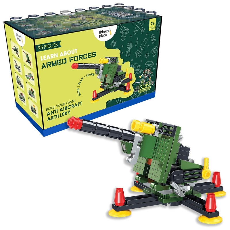 ThinkerPlace 8 in 2 Armored Corps - Anti-Aircraft Artillery Educational Toy - Image 1