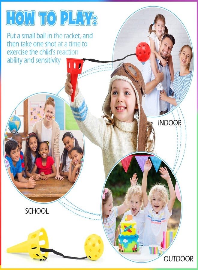 Aoriher 15 Pcs Ball Catch Game Hand Eye Coordination Ball Catching Cup Classic Outdoor Tetherball Catch Game for Lawn Yard Beach Camping Outdoor Sports Party Games Activities Adults, 5 Colors - Image 5