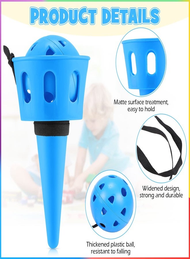 Aoriher 15 Pcs Ball Catch Game Hand Eye Coordination Ball Catching Cup Classic Outdoor Tetherball Catch Game for Lawn Yard Beach Camping Outdoor Sports Party Games Activities Adults, 5 Colors - Image 3