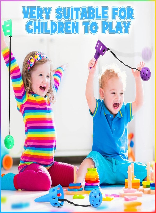 Aoriher 15 Pcs Ball Catch Game Hand Eye Coordination Ball Catching Cup Classic Outdoor Tetherball Catch Game for Lawn Yard Beach Camping Outdoor Sports Party Games Activities Adults, 5 Colors - Image 4