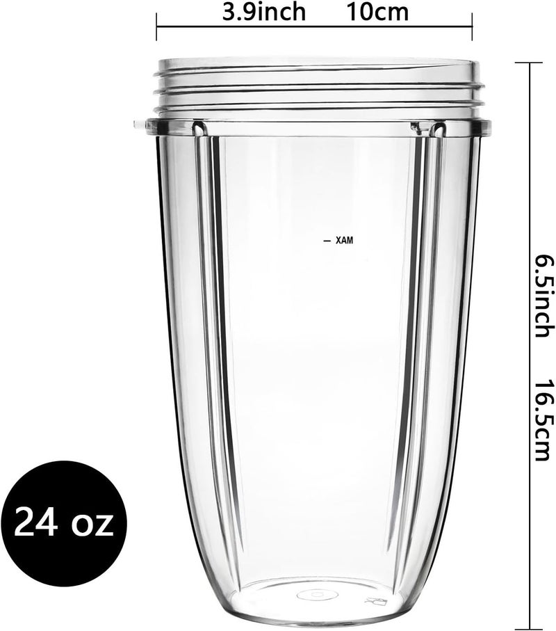 QUIENKITCH Replacement Cups for Nutribullet Replacement Parts 24oz Blender Cups Compatible with NutriBullet 600w and 900w Blender - Image 4