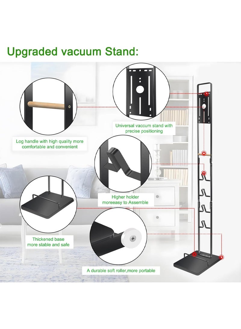 Leon Home Vacuum Cleaner Stand – Vacuum Holder with Wheels for Dyson V6 V7 V8 V10 V11 V12 V15 Handheld Cordless Vacuum Cleaner & Accessories Seat Floor Stand Stable Metal Storage Bracket Organizer Rack - Image 2