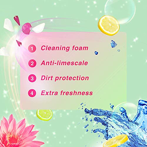Bloo Solid Rim Block Power Active 50g | 4 in 1 Toilet Cleaner with Anti-Limescale, Cleaning Foam, Dirt Protection and Extra Freshness | Pack of 3 (Fresh Flower, Lemon & Lavender) - Image 3