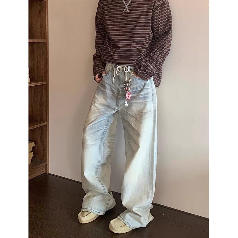Unisex Classic Denim Jeans Loose Fit Daily Outdoor Wear - Image 2