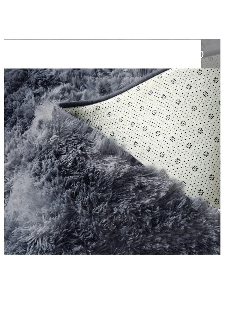 BAIG Soft Touch Area Rug Bedroom Anti-Skid Yoga Carpet Shaggy Rugs Fluffy Motley Tie-dye Carpets - Image 2