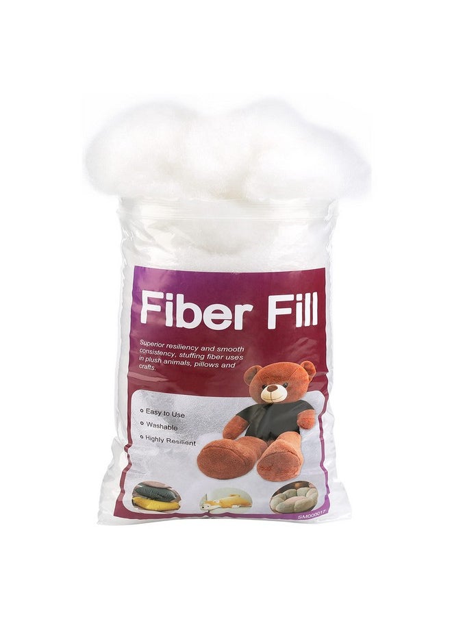 Butuze BUTUZE 5.29oz/150g Polyfill Stuffing Fiber Fill, White Premium Fiberfill Stuffing for Craft, High Resilience Crochet Stuffing, Stuffing for Stuffed Animals, Cotton Batting, Recyclable  - Image 1