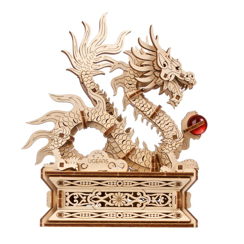 UGEARS Wood Dragon Puzzle 3D Model Building Kits for Adults Chinese 3D Dragon Wooden Puzzle Hobbies for Men Wooden Models for Adults to Build - Image 3