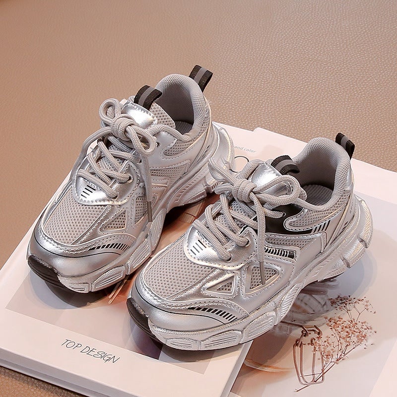Children'S Double Mesh Sports Shoes Breathable 2025 Fashion Boys' Casual Shoes Girls' Running Shoes Easiest For Match Trbottomy Soft Sole - Image 2