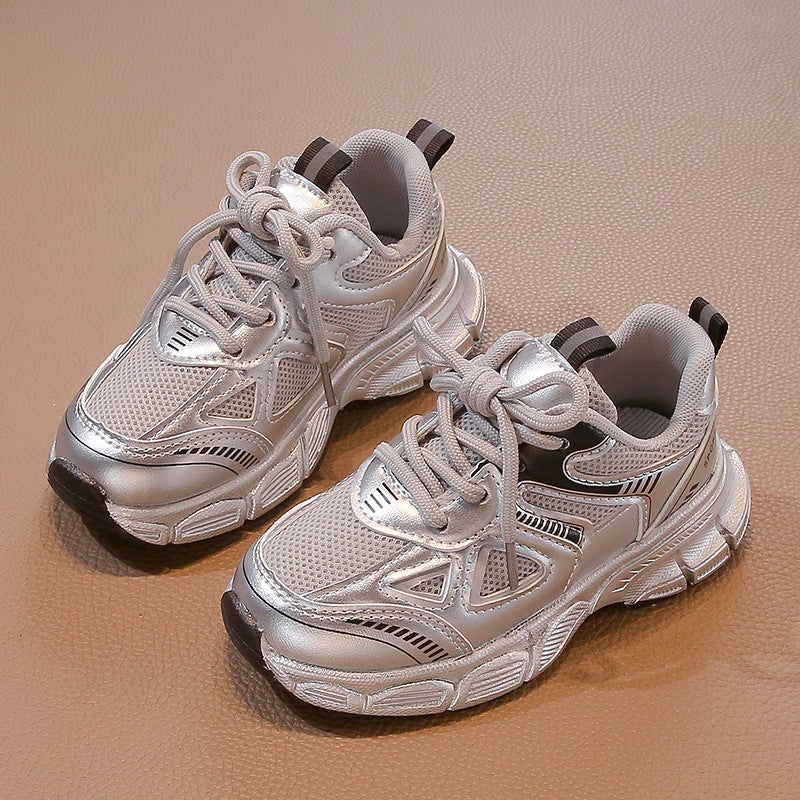 Children'S Double Mesh Sports Shoes Breathable 2025 Fashion Boys' Casual Shoes Girls' Running Shoes Easiest For Match Trbottomy Soft Sole - Image 3