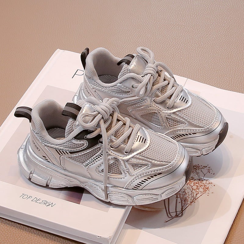Children'S Double Mesh Sports Shoes Breathable 2025 Fashion Boys' Casual Shoes Girls' Running Shoes Easiest For Match Trbottomy Soft Sole - Image 1