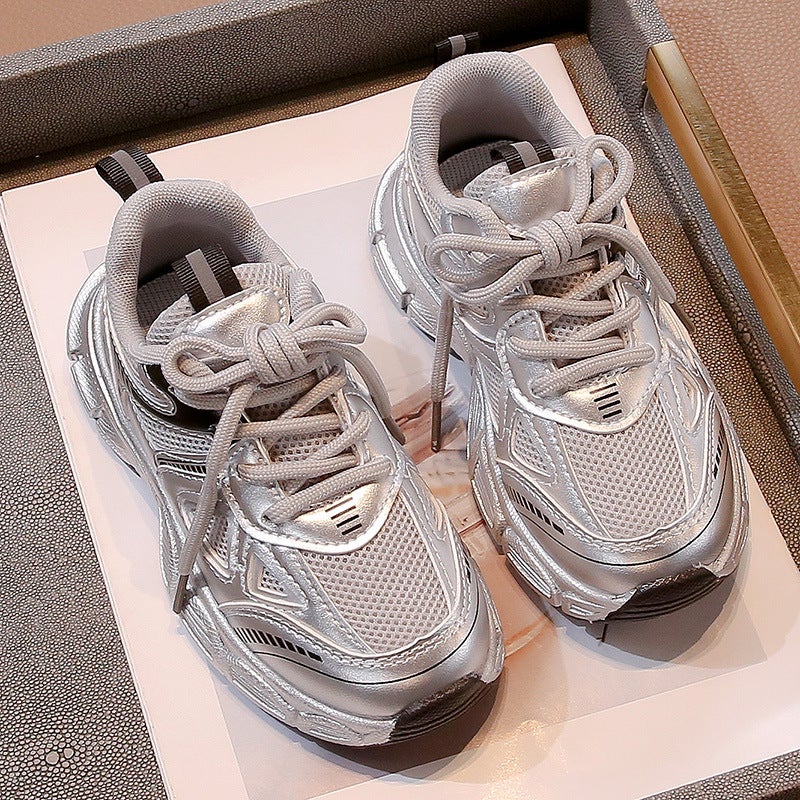 Children'S Double Mesh Sports Shoes Breathable 2025 Fashion Boys' Casual Shoes Girls' Running Shoes Easiest For Match Trbottomy Soft Sole - Image 4