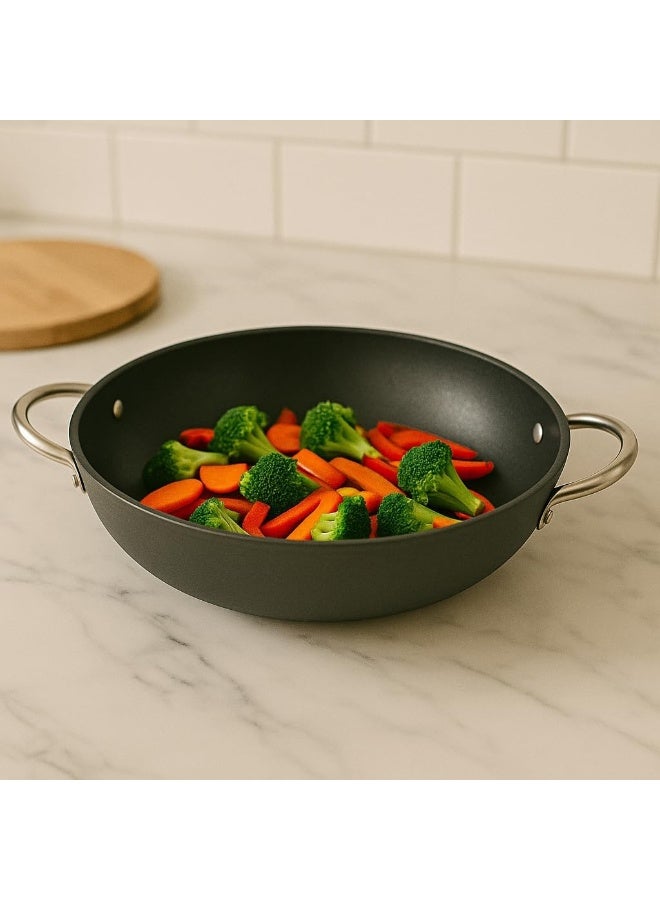 BS B&S High Saucepot with INOX Handles – Sizes 24CM, 28CM, 32CM – High Walls for Large Cooking – Induction & Standard Base Options – Professional Grade Aluminum Kitchen Cookware (32 CM) - Image 3