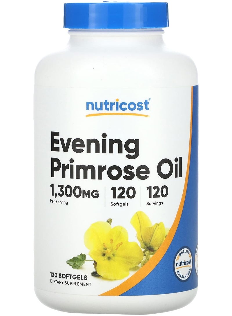Nutricost Evening Primrose Oil, 1,300 mg, 120 Softgels