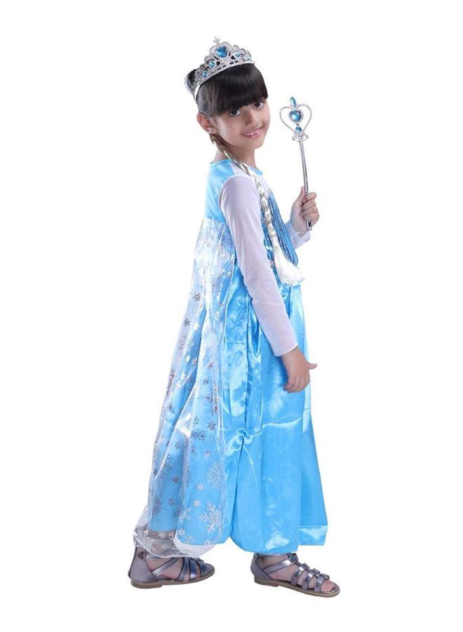 NIBEMINENT 3-In-1 Princess Frozen Elsa Party Dress Costume 6 - 8 Years - Image 2