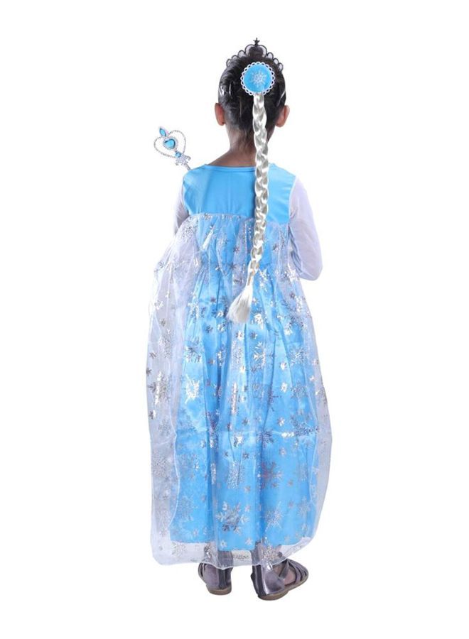 NIBEMINENT 3-In-1 Princess Frozen Elsa Party Dress Costume 6 - 8 Years - Image 3