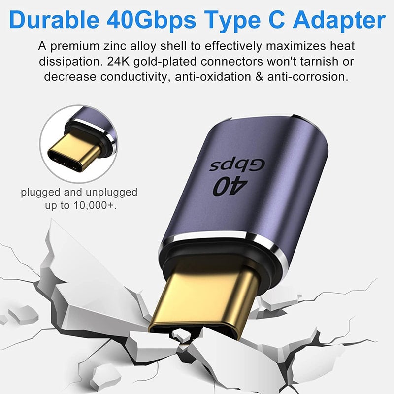 DuHeSin USB C Extender Adapter 40Gbps, 100W USB C Male to Female Adapt, Extension Adapter with 8K Video Display for i-Pad, i-Mac, MacBook, Thunderbolt AE-0943CC - Image 5