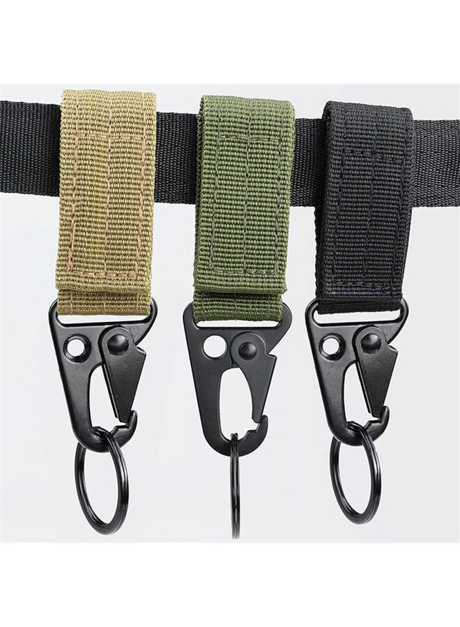 Generic Tactical Molle Clip Buckle,Nylon Belt Key Ring Keychain Holder Carabiners Hanger Buckle Hook for Outdoor Sport Hiking Climbing Camping - Image 3