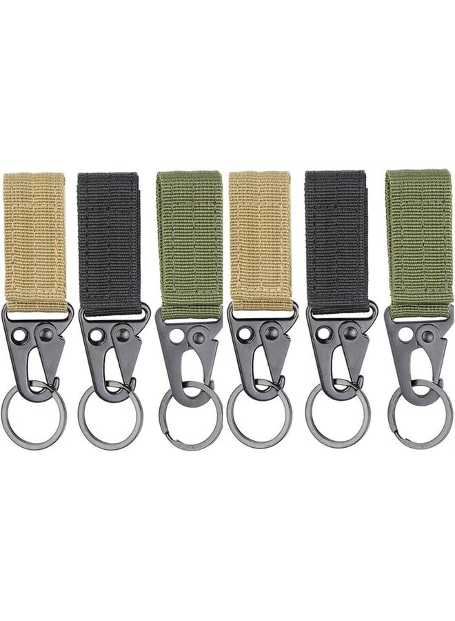 Generic Tactical Molle Clip Buckle,Nylon Belt Key Ring Keychain Holder Carabiners Hanger Buckle Hook for Outdoor Sport Hiking Climbing Camping - Image 1