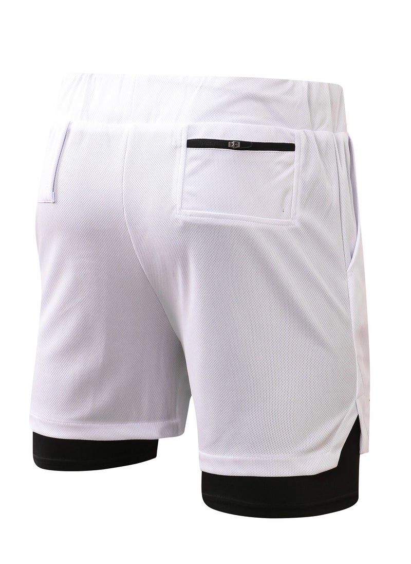 Loquat - Men Quick Dry Breathable Shorts White - Image 1