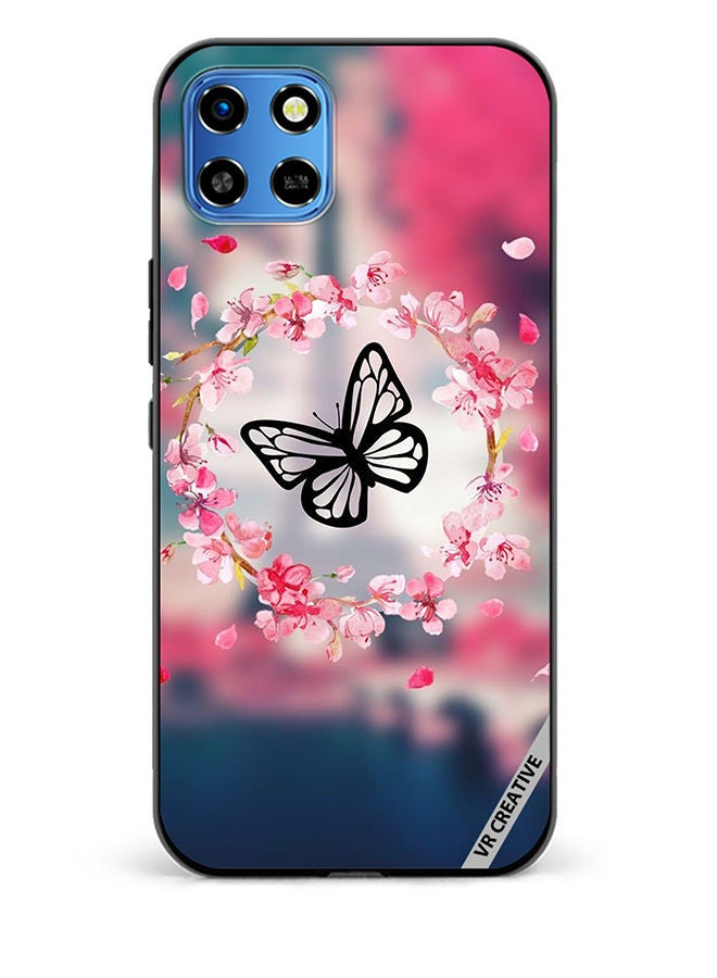 VR CREATIVE Protective Case Cover For Infinix Smart 6 HD Butterfly in Flower Ring Design Multicolour - Image 1