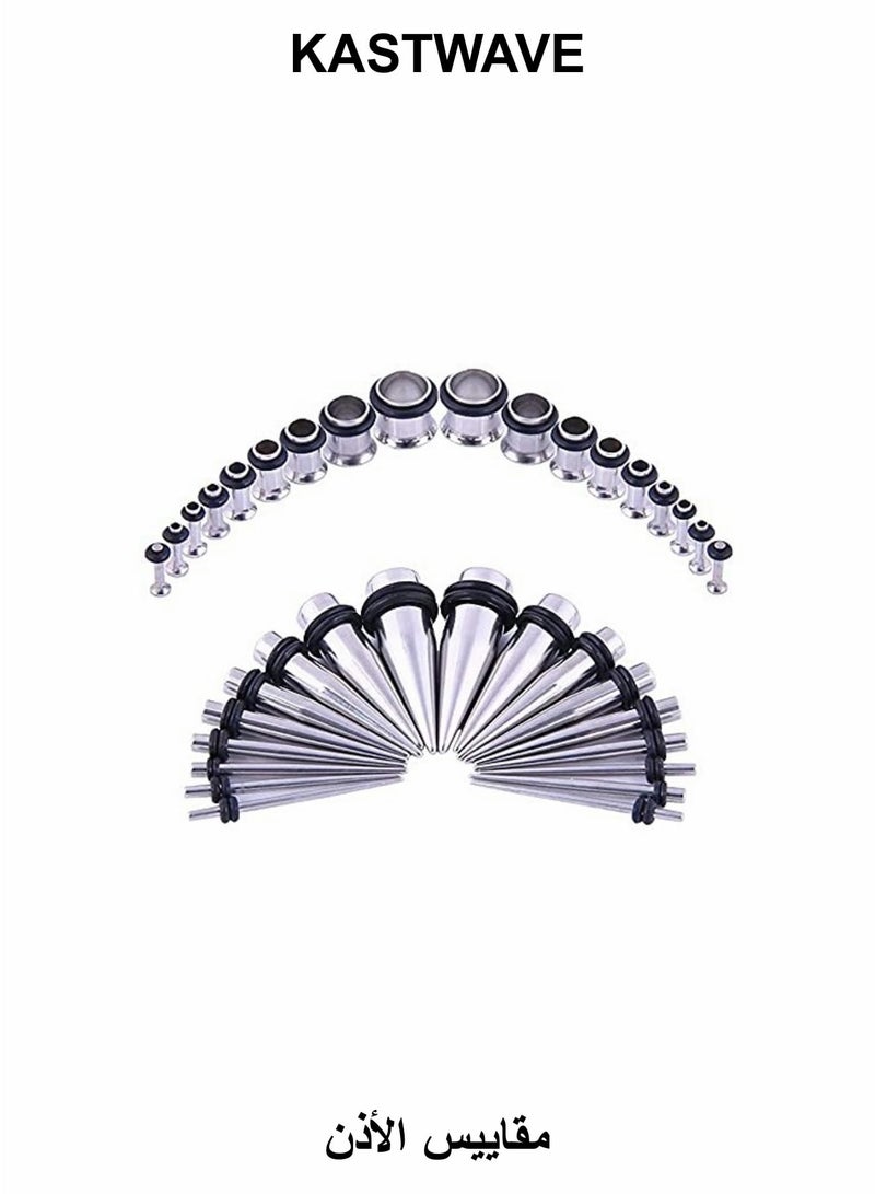 KASTWAVE Ear Gauges Stretching Kit 36Pcs - Image 1