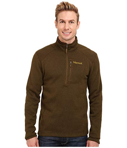 Marmot Men's Drop Line 1/2 Zip Pullover Lightweight 100-Weight Sweater Fleece Jacket, Deep Moss , Small - Image 2