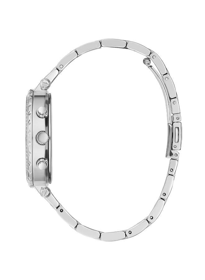 جس ساعة جيس للنساء، حركة كوارتز، شاشة تناظرية، حزام فضي من الفولاذ المقاوم للصدأ - GW0403L1 - Image 4