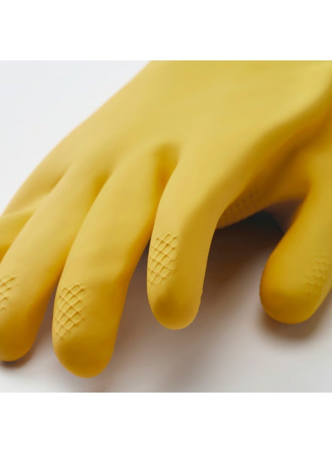IKEA (IKEA) قفازات تنظيف من رينينج، لون أصفر فاتح/أبيض مائل للصفرة، مقاس متوسط - Image 3