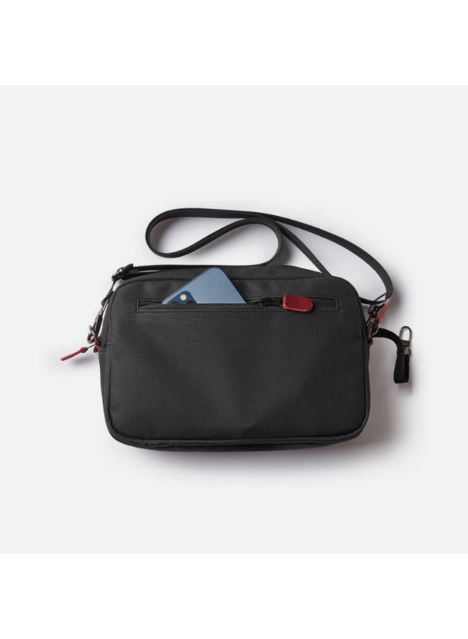 Flux — Urban Crossbody Bag - Black/Burgundy