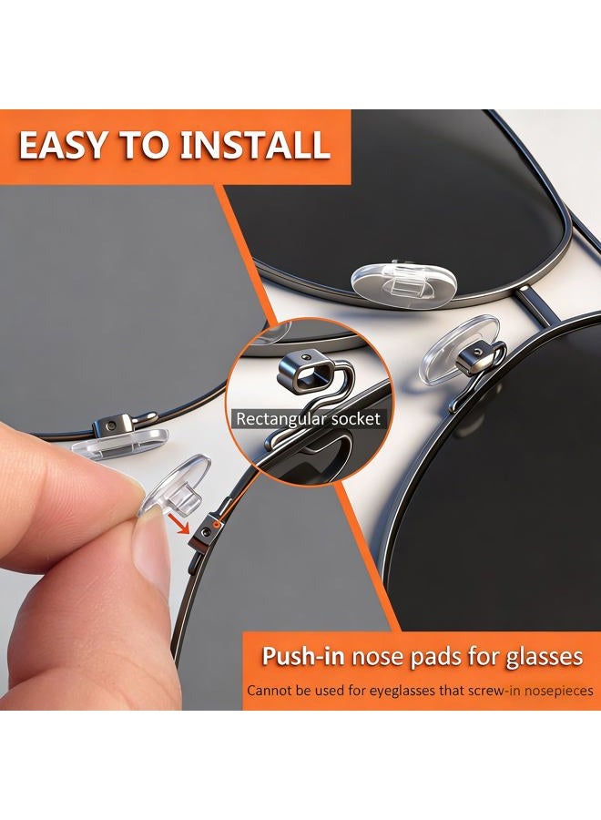 PFDHQS Push-in Nose Pads for Glasses - 18 Pairs Eyeglass Nose Pads and 6 Options for Comfort - Image 3