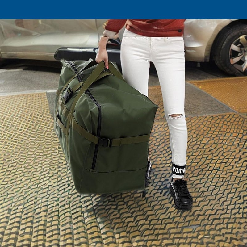 Arxus Large Duffel Bag, 120L Waterproof Carry on Weekend Overnight Storage Bag over Luggage for Airline, Travel, Camping, Moving - Image 2