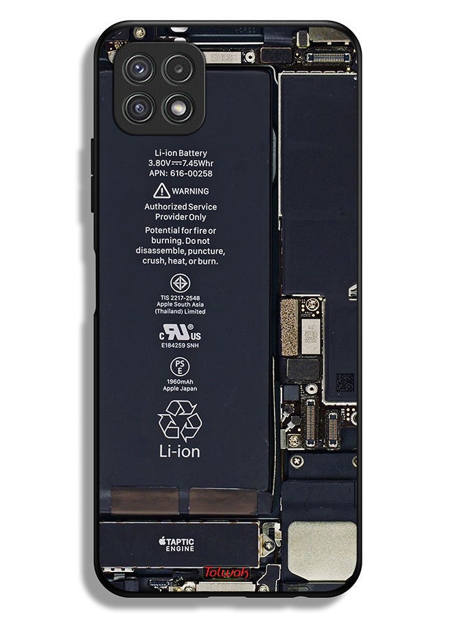 Tolwak Samsung Galaxy A22 5G Protective Case Cover Phone Circuit Pattern - Image 1