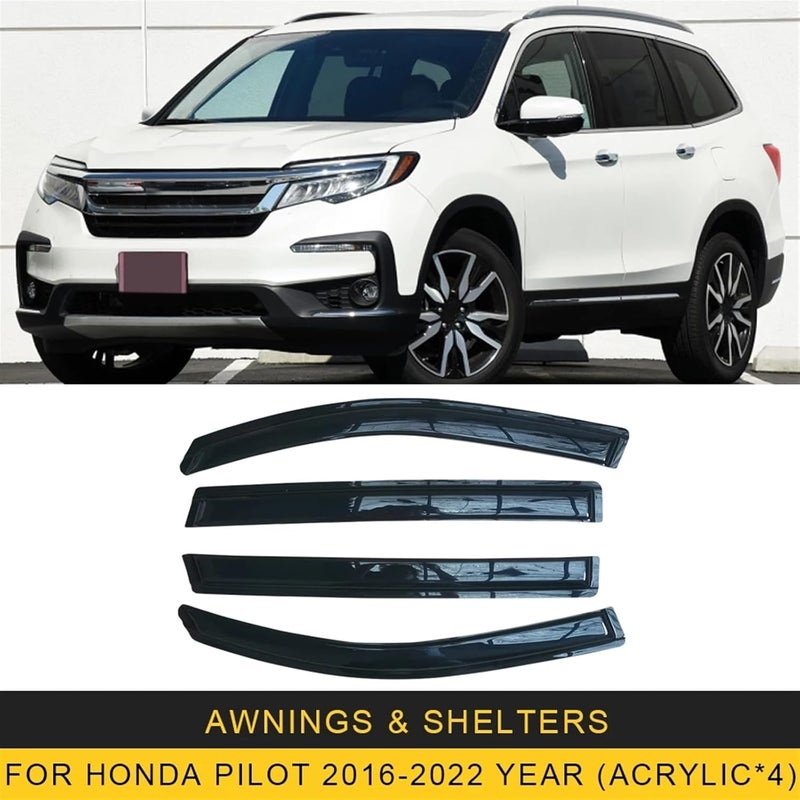 DEMULAX Auto Side Window Wind Deflectors for Pilot 2003-2022 - Image 5