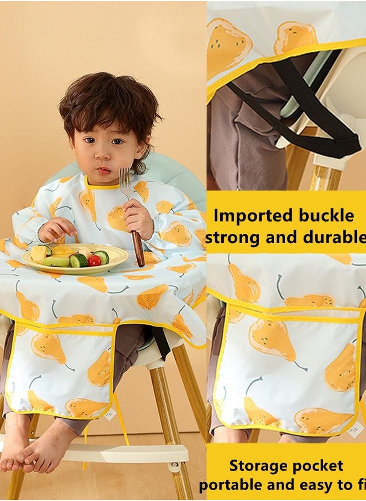 XiuWoo Baby Waterproof Anti-dirty Sleeved Weaning Bib Dining Chair Cover for 6-48 Months  - Image 3