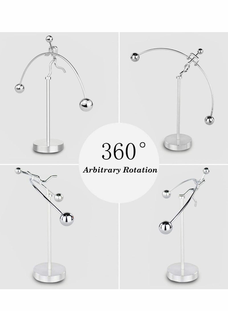 Excefore Steel Balance Toy Weightlifter Kinetic Art Balance Toy Balancing Decompressive Science Psychology Home Offic Decor Desk Decor Toy - Image 4