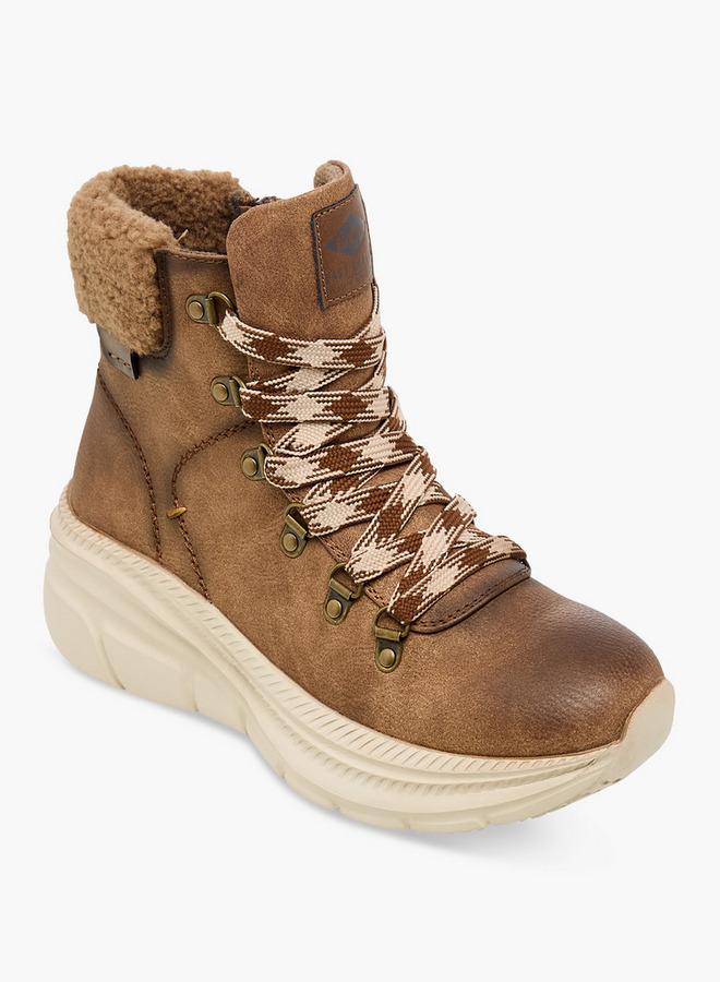 لي كوبر بوت نسائي بكعب للكاحل مزين بالفرو - Image 2