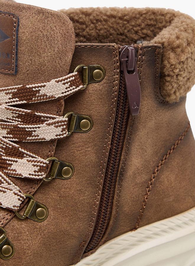 لي كوبر بوت نسائي بكعب للكاحل مزين بالفرو - Image 4