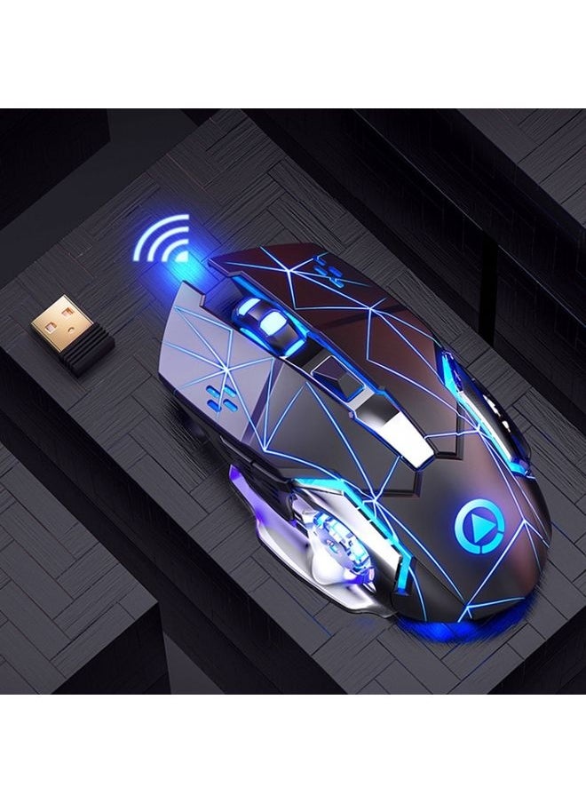 NIBEMINENT YINDIAO A4 2.4GHz 1600DPI 3-modes Adjustable Rechargeable Wireless Silent Gaming Mouse (Star Black)  - Image 1