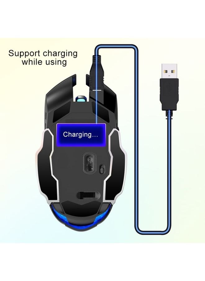 NIBEMINENT YINDIAO A4 2.4GHz 1600DPI 3-modes Adjustable Rechargeable Wireless Silent Gaming Mouse (Star Black)  - Image 3