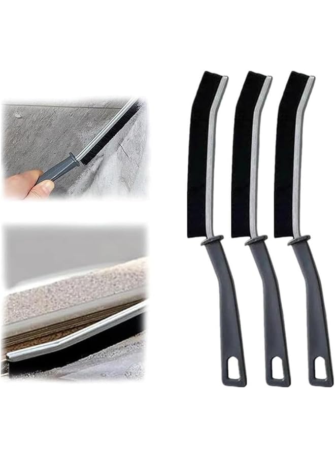 promass 3 PCS Crevice Cleaning Brush,Multifunctional Shower Cleaner Brush,Hand-Held Gap Cleaning Brush Tool for Kitchen Surfaces Windows Groove Tiles Faucets Bathroom Corner - Image 1